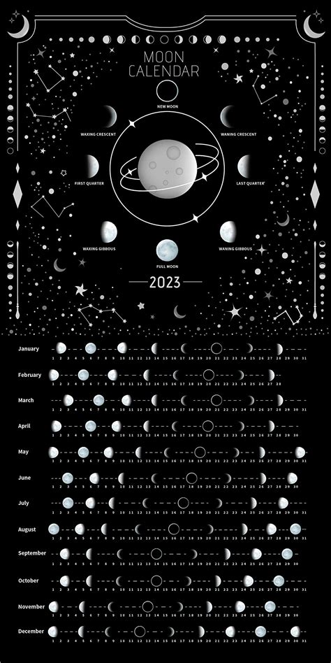 2023 Dark Forest Lunar Calendar – Printable Template Calendar