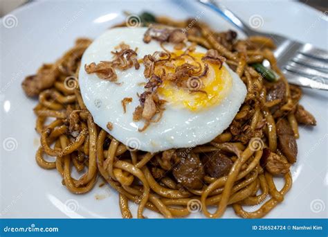 Bakmi Goreng Jawa. The Popular Indonesian Dish Of Fried Noodles Royalty ...