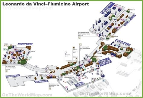 Fiumicino airport map - Leonardo da vinci fiumicino airport map (Lazio - Italy)