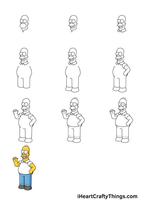 Homer Simpson Drawing - How To Draw Homer Simpson Step By Step