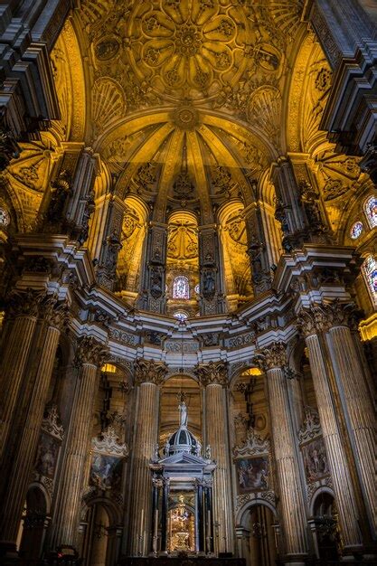 Premium Photo | Interior view of the cathedral of the incarnation in malaga