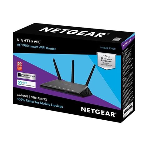 Netgear Nighthawk R7000 AC1900 - Trådløs router AC Standard - 802.11ac