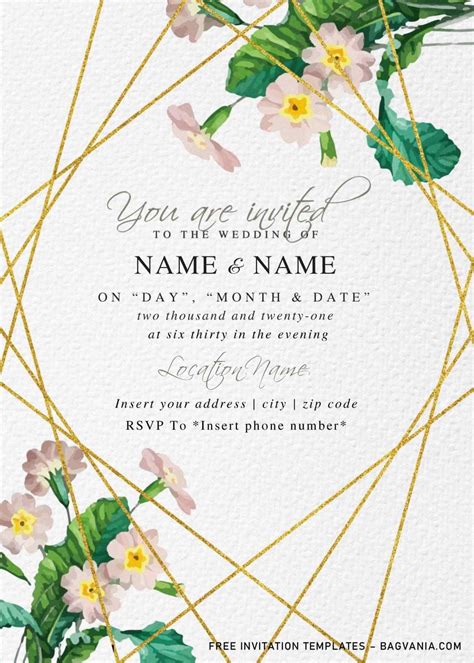 Free Printable Wedding Invitation Templates For Word