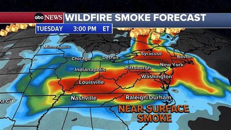 Wildfire smoke map: Which US cities, states are being impacted by Canadian wildfires | Daily Dodge