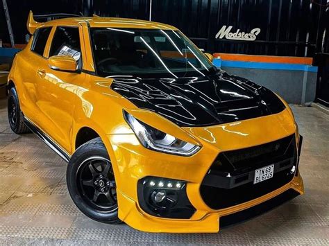 This Modified Maruti Swift Gets A Sporty ‘Super Saiyan’ Inspired Makeover