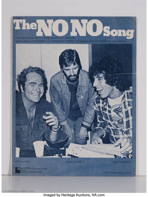 Ringo Starr - "The No No Song" Sheet Music (1975).... Music | Lot #22657 | Heritage Auctions