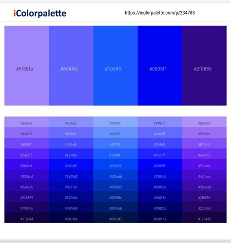 Blue Color Palette For Website – Warehouse of Ideas