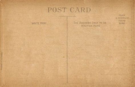 Free Prinrable Antique Postcards - The Back Sides