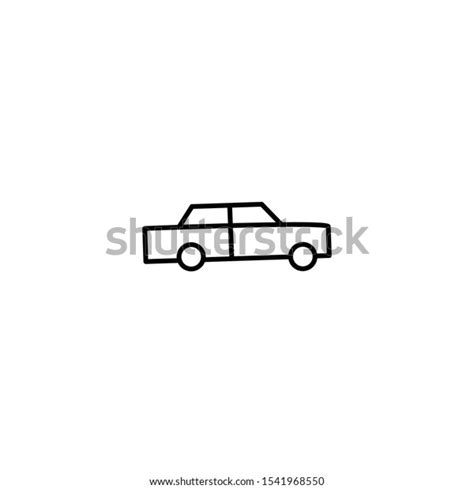 Car Icon Black Outline Vector Stock Vector (Royalty Free) 1541968550 | Shutterstock