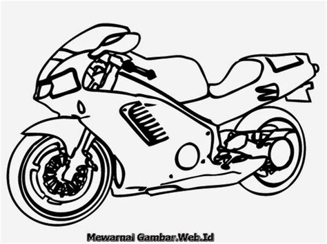 Mewarnai Gambar Motor - Mewarnai Gambar