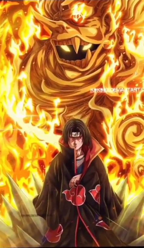 Itachi Uchiha, heat, naruto, orange, susanoo, anime, HD phone wallpaper | Peakpx