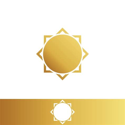 Premium Vector | Golden sun logo design