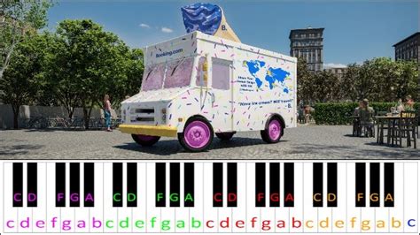 Ice Cream Truck Song ~ Piano Letter Notes