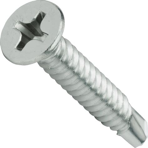 Fastenere - #10 x 1-1/2" Self Drilling Screws Sheet Metal Flat Head Stainless Steel Qty 50