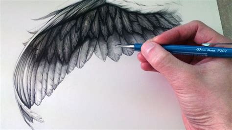 Video by LethalChris Drawing How to draw realistic wings. Step by step ...