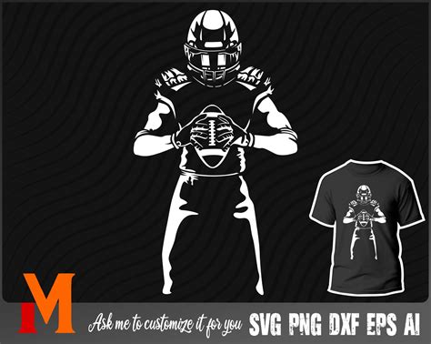 Football Silhouette 3 Football SVG Football Cut File Png - Etsy