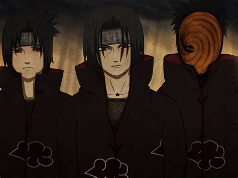 Tobi, Itachi, and Sasuke Uchiha illustration, Naruto Shippuuden, Uchiha Itachi, Uchiha Sasuke ...