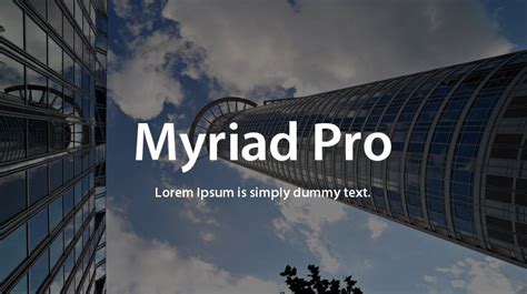 Myriad Pro Font Family : Download Free for Desktop & Webfont