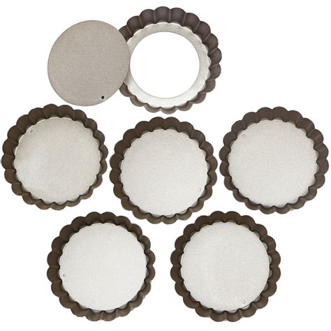 Webake 4 Inch Quiche Pans Removable Bottom Mini Tart Pans Set of 6 611968378270 | eBay