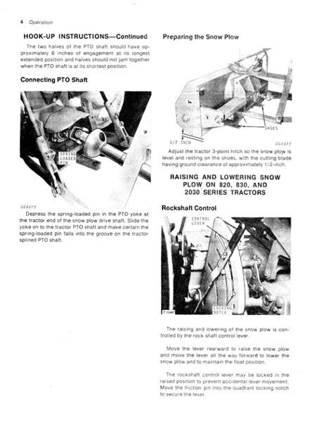 John Deere 240 ROTARY SNOW PLOW Operator Manual OMGA10358