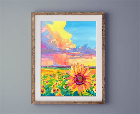 Sunflower Wall Art Kansas Art Print Farmhouse Wall Art - Etsy