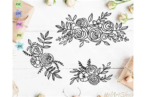 Flower arrangement svg, bouquet svg, Flowers svg, floral svg (553460) | Cut Files | Design Bundles