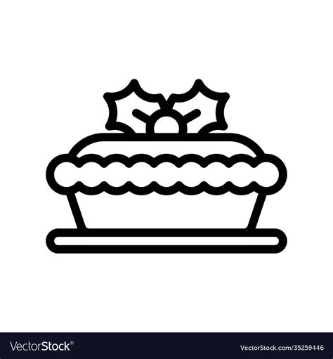 Mince pie icon christmas food and drink Royalty Free Vector