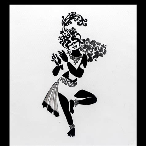 Indian Ink Krishna Painting – TSKTECH.IN