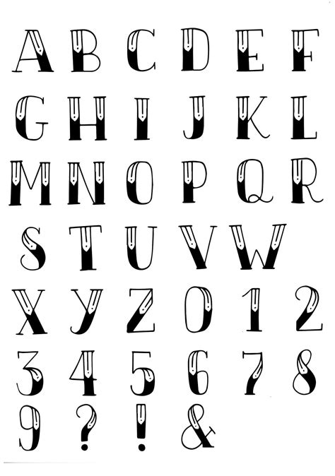 Pillar Lettering | Lettering alphabet, Hand lettering alphabet, Hand lettering fonts