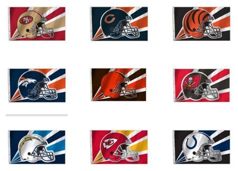 NFL 3'x5' Team Flag 1 Sided All Pro Logo Image Select Team From Drop Down - Football-NFL