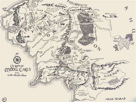 Lord of the Rings Maps | Middle earth map, Middle earth, Lord of the rings tattoo