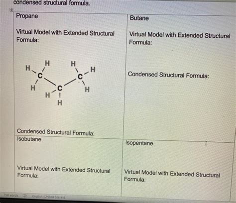 Solved condensed structural formula. Propane Butane Virtual | Chegg.com