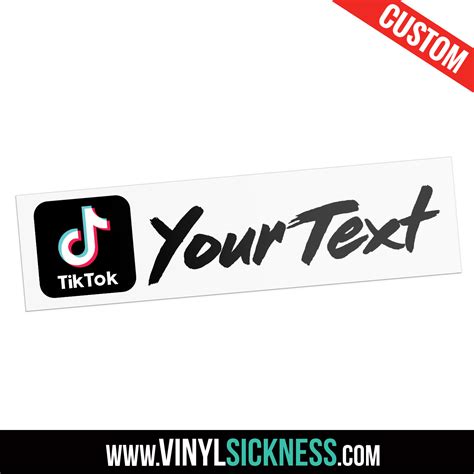 CUSTOM TIKTOK SOCIAL STICKER / DECAL • NEW!