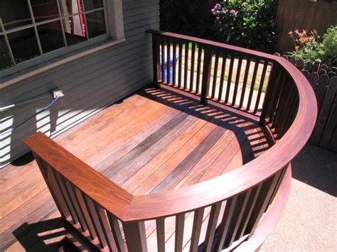 Curved Ipe deck railing - Fine Homebuilding