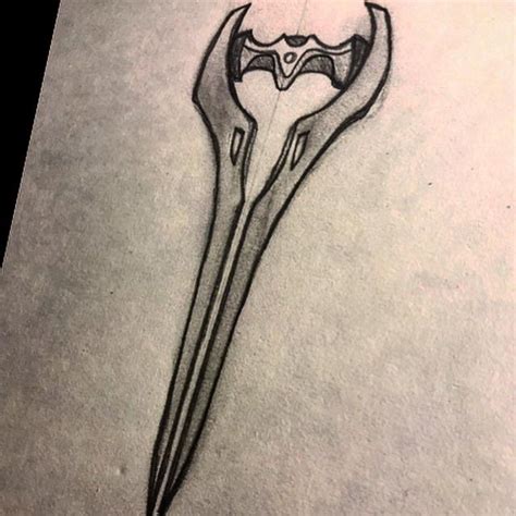 Halo Energy Sword Tattoo design for my apprenticeship assignment. A little rough but I’m looking ...