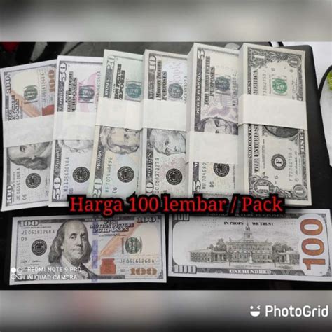 Promo Uang Mainan Dolar / Dollar Amerika Isi 100 / Uang Seserahan / Mahar Diskon 23% Di Seller ...