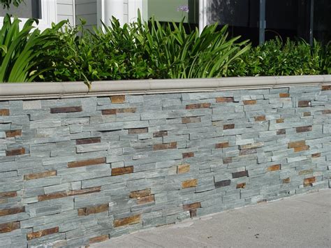 Stone Veneer Retaining Wall