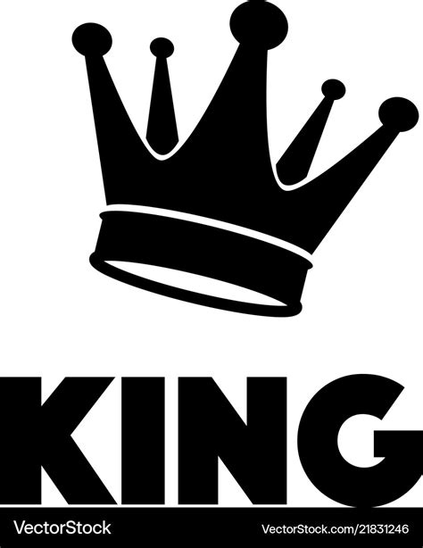 Crown king 10 eps logo icon Royalty Free Vector Image