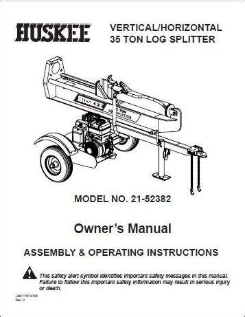 Huskee 22 Ton Log Splitter Parts Manual | Reviewmotors.co