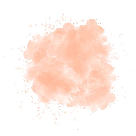 Peach Watercolor Splash Clipart Pastel Color Paint Brush Stroke Vector, Paint Clipart, Color ...