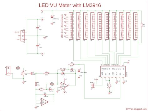 Led Vu Meter Circuit Diagram With Pcb Layout