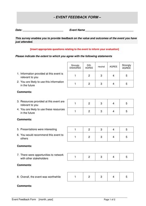 FREE 14+ Feedback Review Forms in PDF | MS Word