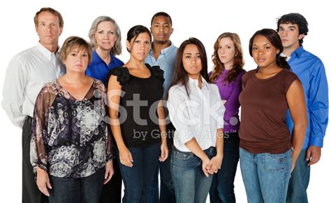 Serious Diverse Group of People Looking Forward Stock Photos - FreeImages.com