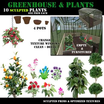 Second Life Marketplace - GREENHOUSE & PLANTS