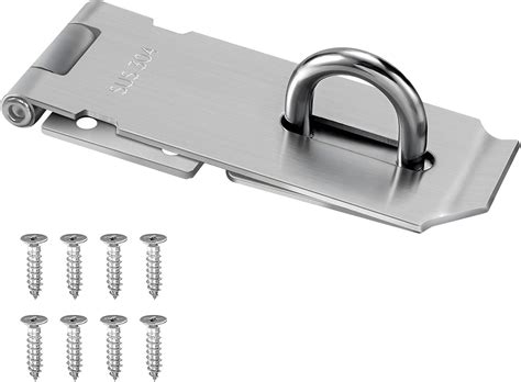 Buy Door Lock Hasp Latch, 5 Inch SUS 304 Stainless Steel Thicken Safety ...