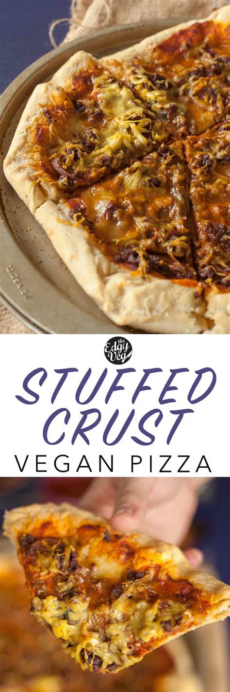 Pizza Hut Stuffed Crust Pizza | Vegan Pizza Hut Copycat Recipe - The Edgy Veg