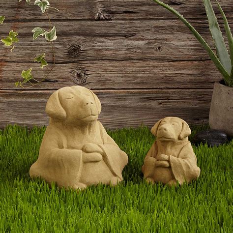 Zen Dog Garden Sculpture | zen garden, praying sculpture | Uncommon Goods