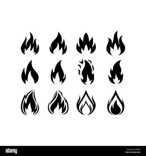 Fire Symbol Black And White