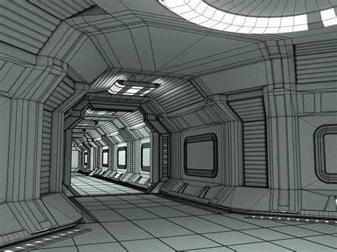 Modular Spaceship Interior 3D model | CGTrader