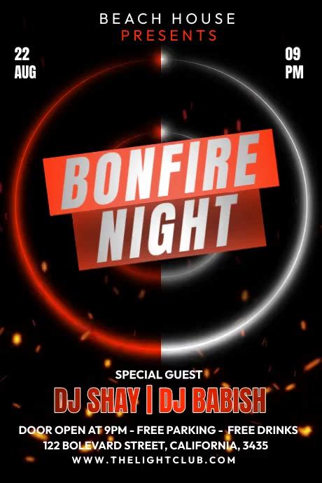 Bonfire Night Video Template | PosterMyWall